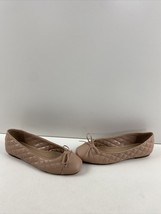 ALDO ‘Braylynn’ Beige Quilted Leather Cap Toe Ballerina Bow Flats Women&#39;s Size 6 - £15.54 GBP