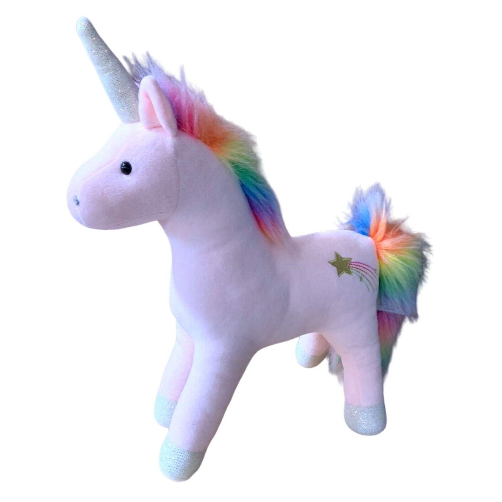 Gund Starflower Pink Plush Stuffed Animal Toy Unicorn 6059150 12 in Length x 17 - £15.81 GBP