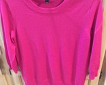 J CREW WOMENS FUCHIA SWEATER PULLOVER - 100% MERINO WOOL- SIZE MED - FRE... - $23.29