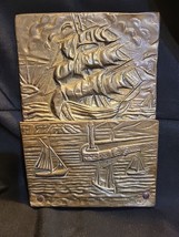 Antique Brass Wall Letter Mail Pocket Hanger Nautical - £23.38 GBP
