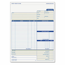 TOPS Snap-Off Job Invoice Form 8 1/2 x 11 5/8 Three-Part Carbonless 50 F... - $56.25