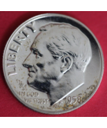 1958 Silver Proof Roosevelt Dime Exact Coin Shown 66 - $19.53 CAD