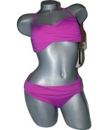NWT VITAMIN A 8 M designer swimsuit bikini 2PC berry bandeau sangria berry  - £77.55 GBP