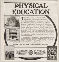 1920 Print Ad American College of Physical Education in Chicago,Illinois - $12.58