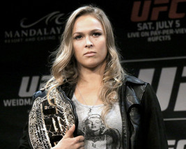 Ronda Rousey UFC superstar in Marilyn Monroe t-shirt 16x20 Canvas Giclee - £54.81 GBP