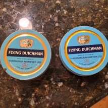 Lot 2 Flying Dutchman Aromatic Pipe Tobacco 2 Oz. Tins Blue Cans Holland - $31.46
