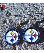 Pittsburgh Steelers Dangle Earrings, Sports Earrings, Football Fan Earri... - £3.10 GBP