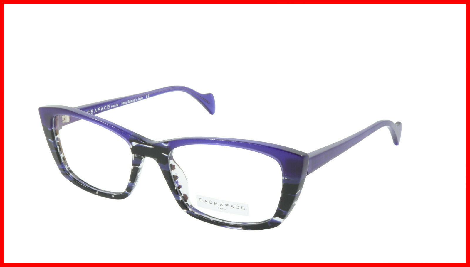 Face A Face Eyeglasses Frame SELMA 2 Col. 2014 Acetate Lines and Blue Light - $316.62