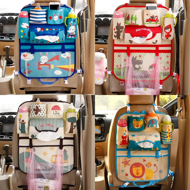 Cute Cartoon Lion Car Organizer Seat Back Storage Bag Hanging Stowing Tidying - £17.28 GBP+