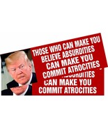 ANTI TRUMP Bumper Sticker or Magnet Pair of &quot;COMMIT ABSURDITIES&quot; Decal o... - $112.24 MXN+