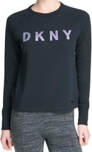 DKNY Womens Logo French Terry Cropped Sweatshirt Color Black Size X-Large - £31.02 GBP