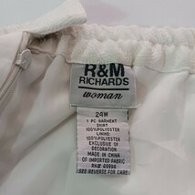 R&M Richards Women's Cream Rear Zipper & Slit Casual Skirt Size 24W Waist 44" image 4