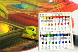 18 Color Acrylic Rainbow Pigments Artist Paint Set, 18 Tubes 12ml Each -... - $9.99