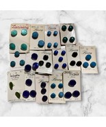 Vintage Lansing Buttons Navy Blue Black Green 15 Cards/50Total Buttons - £14.14 GBP