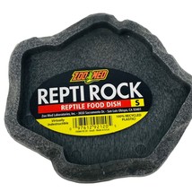 Zoo Med Creatures Repti Rock Food Dish Small Reptiles 5.5&quot;X5&quot; Grey Stone... - £2.76 GBP