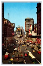 Times Square Street View 1953 New York City NY Chrome Postcard R8 - £2.76 GBP
