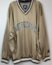 Notre Dame Fighting Irish Vintage NCAA 90s Sewn Pullover Gold Apparel Shirt XL - £43.95 GBP