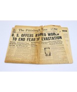 ORIGINAL Vintage June 14 1946 WWII Pittsburgh Press Newspaper - £22.47 GBP