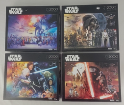 Star Wars Puzzle 2000 Pc Buffalo Game 4 Lot The Force Chosen Rogue One Awakening - $49.95