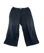 J. Jill Love Linen Pants Womens Small Petite Black Elastic Waist Minimal... - $28.30