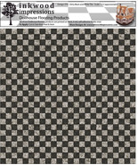 Dollhouse Flooring 6 mil Peel Stick Vinyl 12&quot;x12&quot; - Dirty Black &amp; White ... - $6.00
