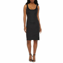 Bold Elements Women&#39;s Sleeveless Bodycon Dress Size SMALL Black Side Sna... - £22.39 GBP