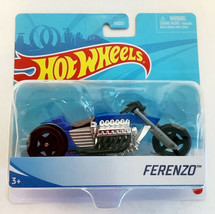 NEW Mattel X7719 Hot Wheels 1:18 Street Power FERENZO Motorcycle Blue Black - £11.29 GBP