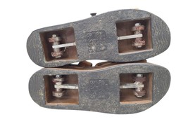 Vintage 70s Omnia'C Pop Out Roller SKATE Sandals Italy Platform Sz 8/38.5 Brown image 5