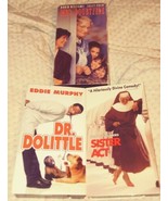 Lot of 3 VHS Movies  SISTER ACT, MRS. DOUBTFIRE, DR.DOLITTLE - £2.31 GBP