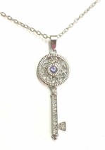 Ganz Birthstone Key Necklace (April) - £11.60 GBP