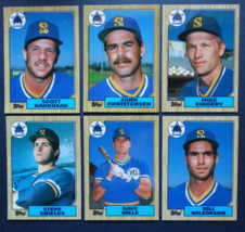 1987 Topps Tiffany Traded Seattle Mariners Team Set of 6 Baseball Cards - £1.56 GBP