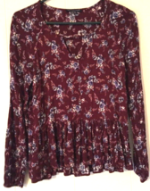 American Eagle outfitters blouse size XS women flower print, long sleeve - $8.86