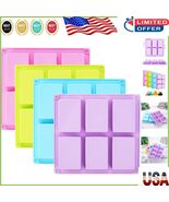 Heat-Resistant Silicone Baking Molds - 4 Pack in Blue, Pink, Green &amp; Purple - $350.61 MXN