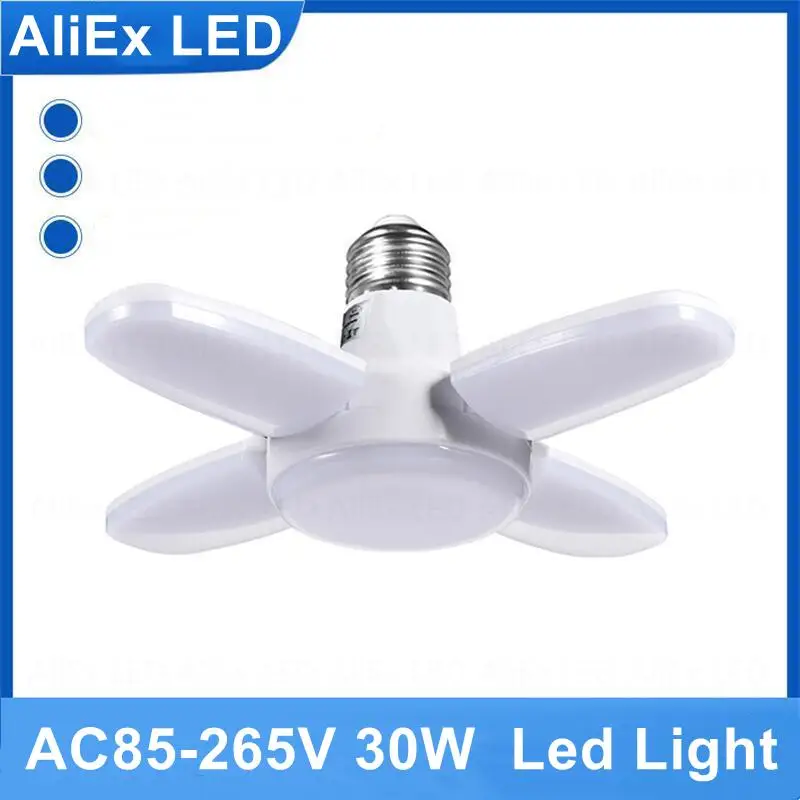Play E27 LED Bulb Fan Blade Timing Lamp 220V 110V 28W 360°FolAle Led Industrial  - £23.18 GBP