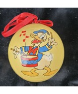 Disney Glass Ornament Donald Duck Drum Music Note Xmas Ball Globe - £20.96 GBP