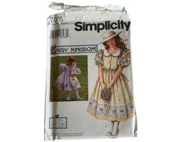 Simplicity Sewing Pattern 7005 Daisy Kingdom Party Spring Dress Girls 3 4 5 6 UC - £6.28 GBP