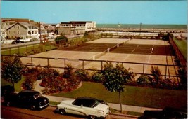 Wildwood by The Sea New Jersey Fox Park Tennis Courts Old Cars Postcard Z16 - £4.67 GBP