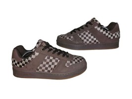 Men&#39;s Bitter and Twisted Skateboard Shoes Brown Tan Check LV Size 12 - $52.25