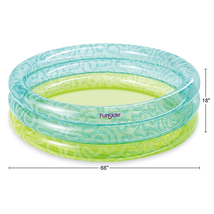 Lagoon Blue Squiggle 3-Ring Inflatable Swimming Pool, Round, Age 6 &amp; Up - $43.11