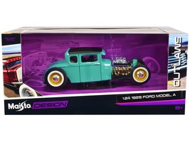 1929 Ford Model A Green with Matt Black Top &quot;Outlaws&quot; Series 1/24 Diecas... - £38.57 GBP