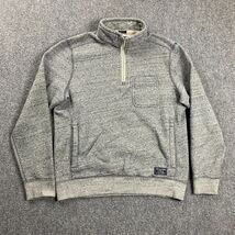 Abercrombie &amp; Fitch 1/4 Zip Pullover Mens Medium Gray Muscle Fit Sweatshirt - $364.46 MXN