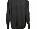 Vtg Eddie Bauer Sweater Men Tall XL 1/4 Button Up Long Sleeve Navy Pullo... - $14.85
