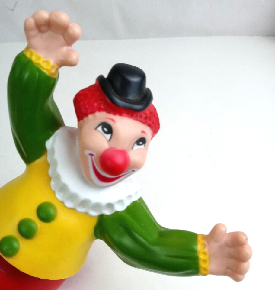 Vintage 1978 Nursery Originals Brightly Colored Children's Plastic 9" Clown Item image 4