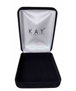 KAY Jewelers Empty Large Black Velvet Jewelry Earrings Clamshell NO BOX ... - $23.26 CAD