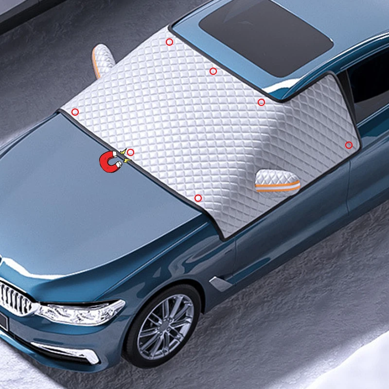 Universal Car Front Windscreen Cover Snow Sunshade Covers Ice Frost Prevention - £23.63 GBP