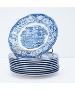 LIBERTY BLUE Historic Colonial Scenes MONTICELLO Bread Plates SET OF 10 - $75.15 CAD