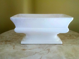 Mid Century Ceramic Vase Planter Floral Base White  Vintage 1950s Made JAPAN MCM - £15.73 GBP