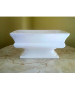 Mid Century Ceramic Vase Planter Floral Base White  Vintage 1950s Made J... - $27.41 CAD