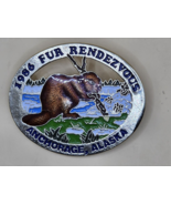 ANCHORAGE ALASKA-&quot;Fur Rendezvous 1986-Rondy-Silver-Metal-Alaska Beaver-1... - £9.24 GBP