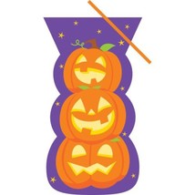 Pumpkin Stack Halloween Treat 20 ct Cello Bags w/ Ties - £3.91 GBP